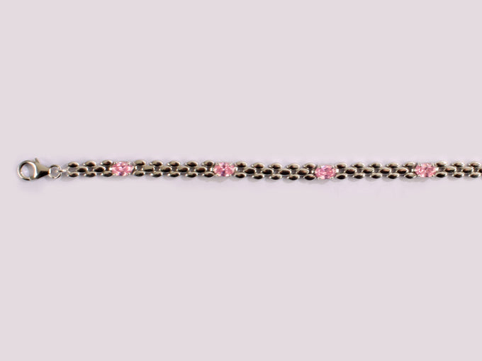 Pink Cubic Zirconia Bracelet
