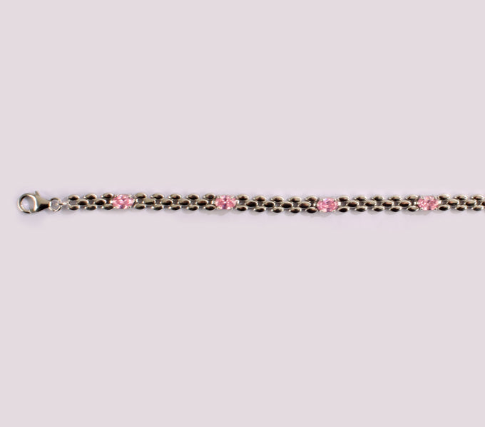 Pink Cubic Zirconia Bracelet