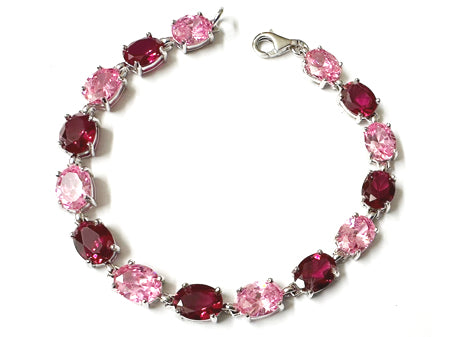 Pink & Ruby Cubic Zirconia Bracelet