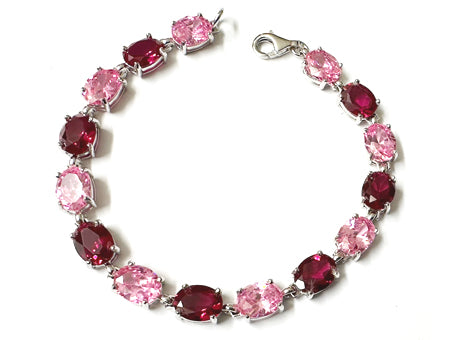 Pink & Ruby Cubic Zirconia Bracelet