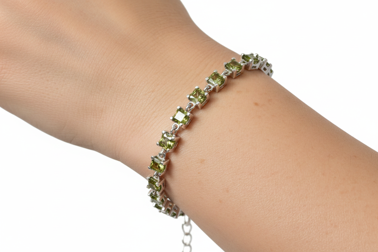 Peridot Cubic Zirconia Bracelet