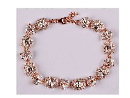 A White Cubic Zirconia Bracelet.