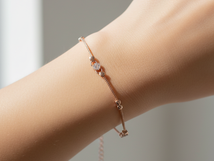 A White Cubic Zirconia Bracelet.