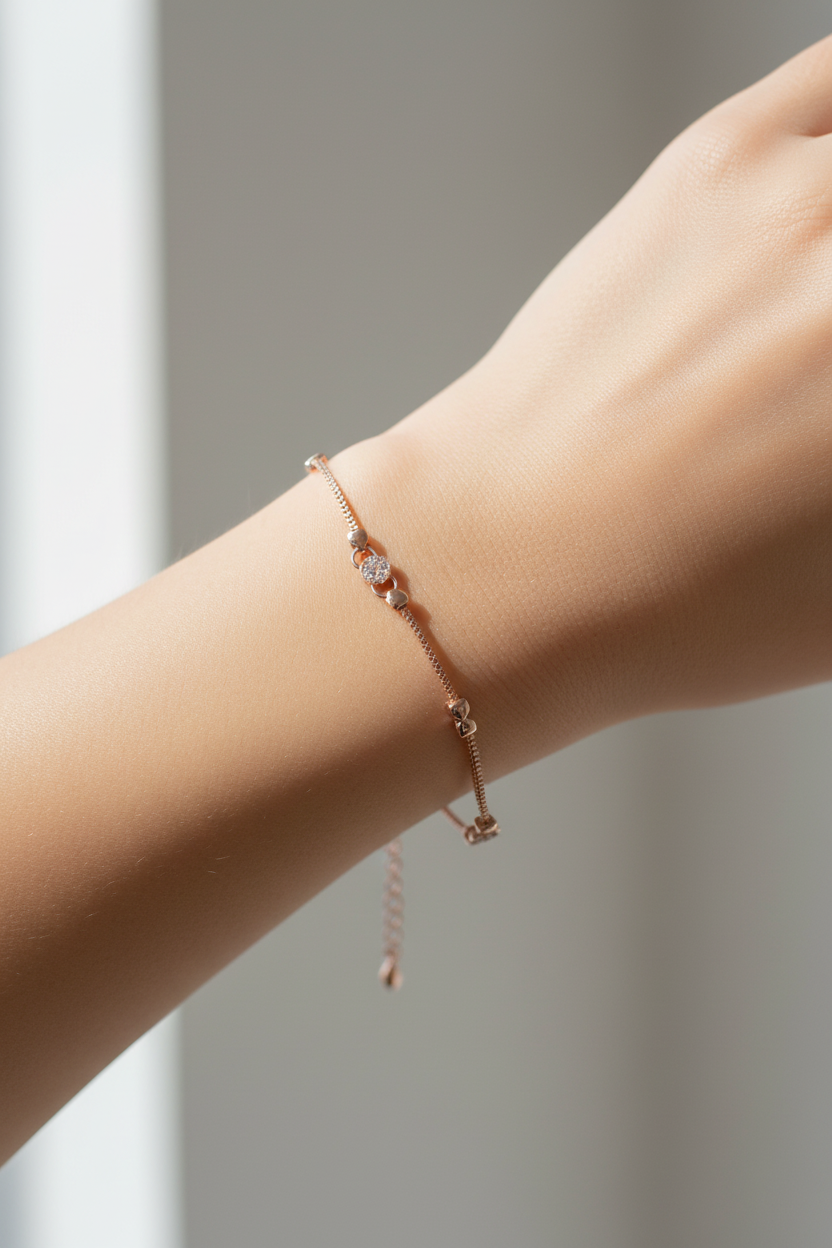 A White Cubic Zirconia Bracelet.
