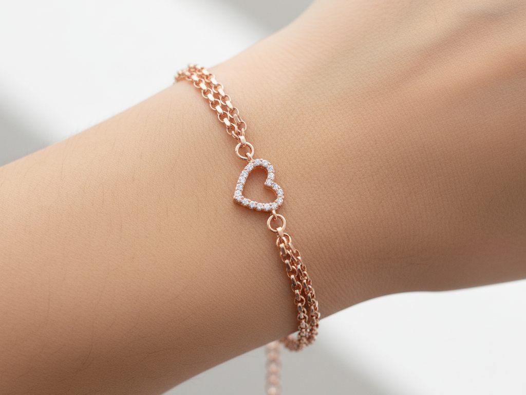 A White Cubic Zirconia Bracelet.