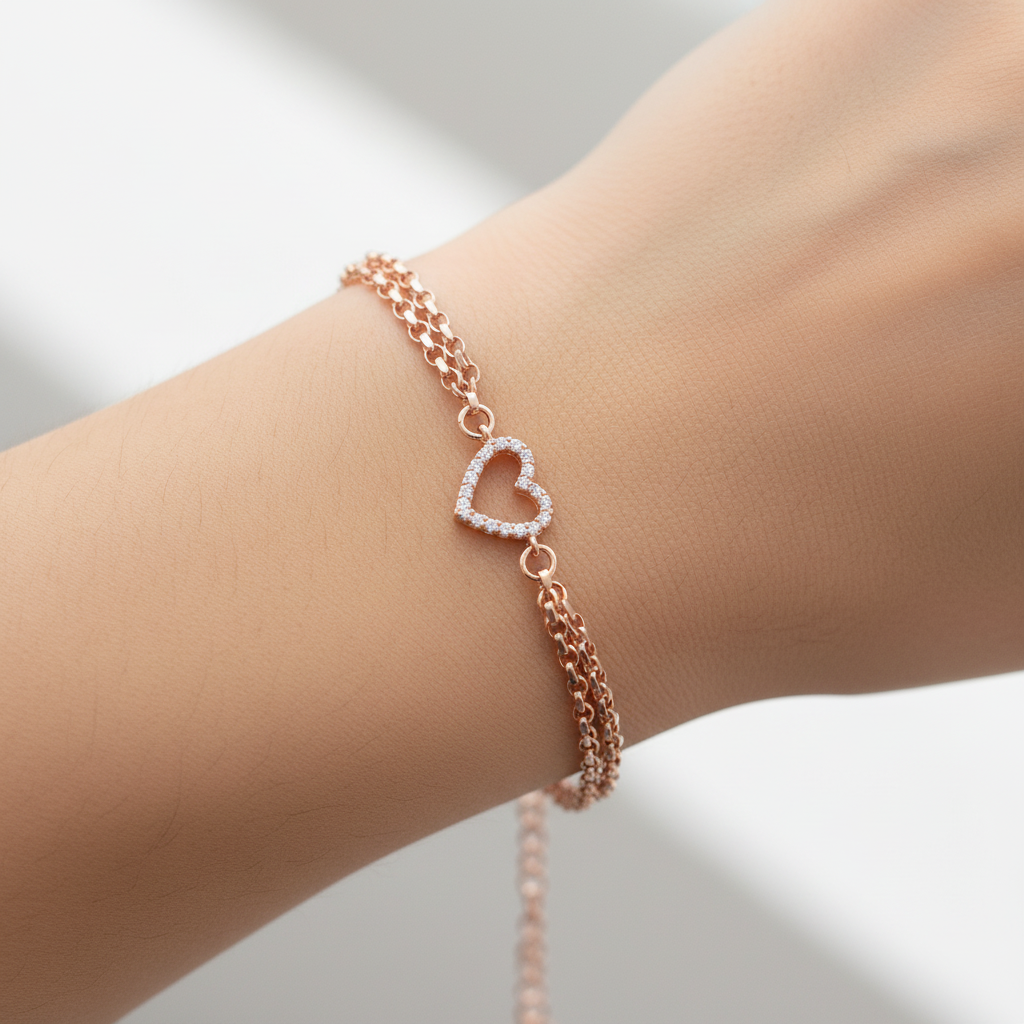 A White Cubic Zirconia Bracelet.