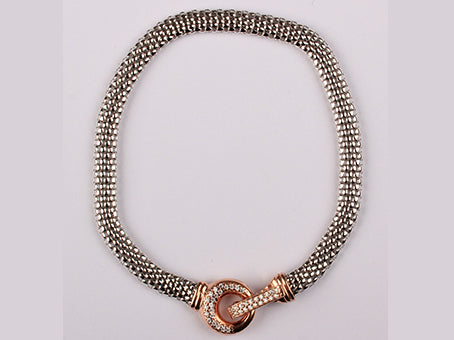 A White Cubic Zirconia Necklace.