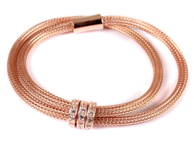 Silver with Rose Gold Plate  Bracelet
