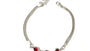 Ruby Cubic Zirconia Silver Bracelet
