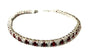 Ruby Cubic Zirconia Claw Set Silver 3mm Stone Tennis Bracelet