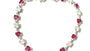 Ruby & White Cubic Zirconia Bracelet