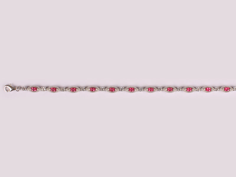 Ruby Cubic Zirconia Bracelet