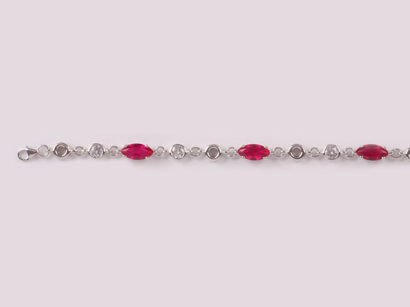 Ruby Cubic Zirconia Bracelet