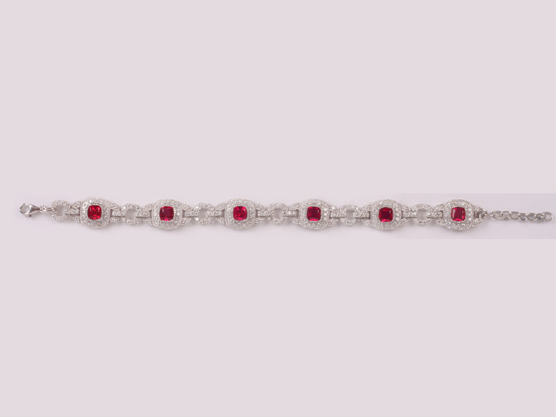 Ruby Cubic Zirconia Bracelet