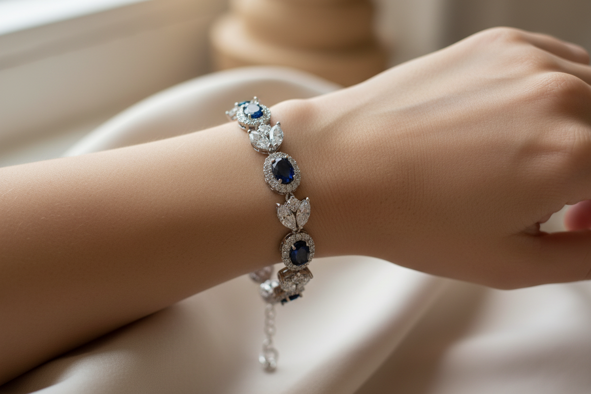 Sapphire Cubic Zirconic Bracelet.