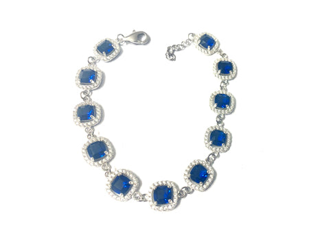 A Sapphire Cubic Zirconia Bracelet