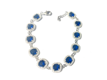A Sapphire Cubic Zirconia Bracelet