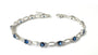 Sapphire & White Cubic Zirconia Silver Bracelet