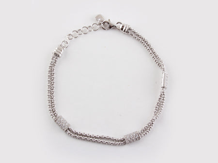 A White Cubic Zirconia Bracelet