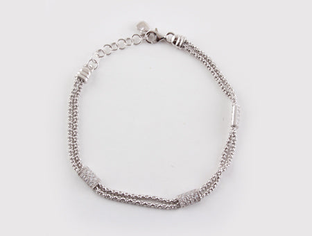 A White Cubic Zirconia Bracelet