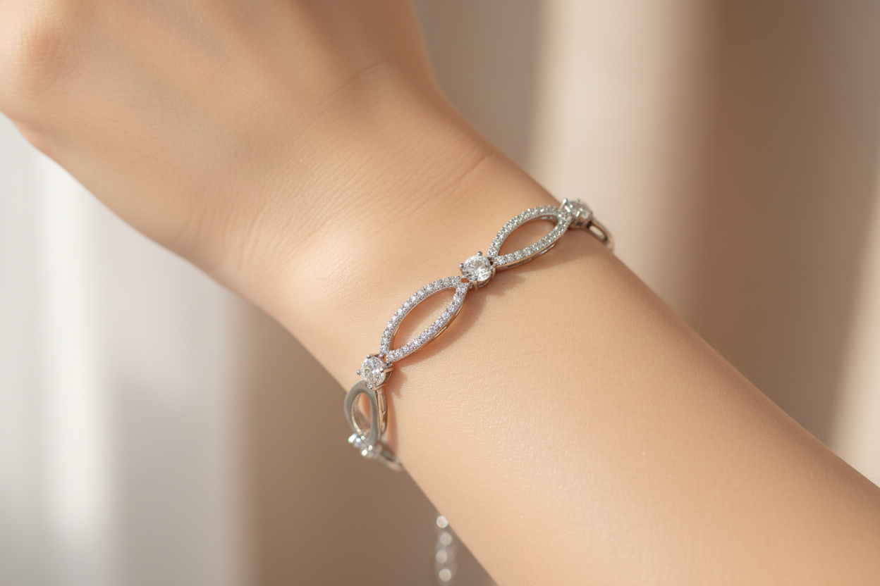 White Cubic Zirconia Bracelet
