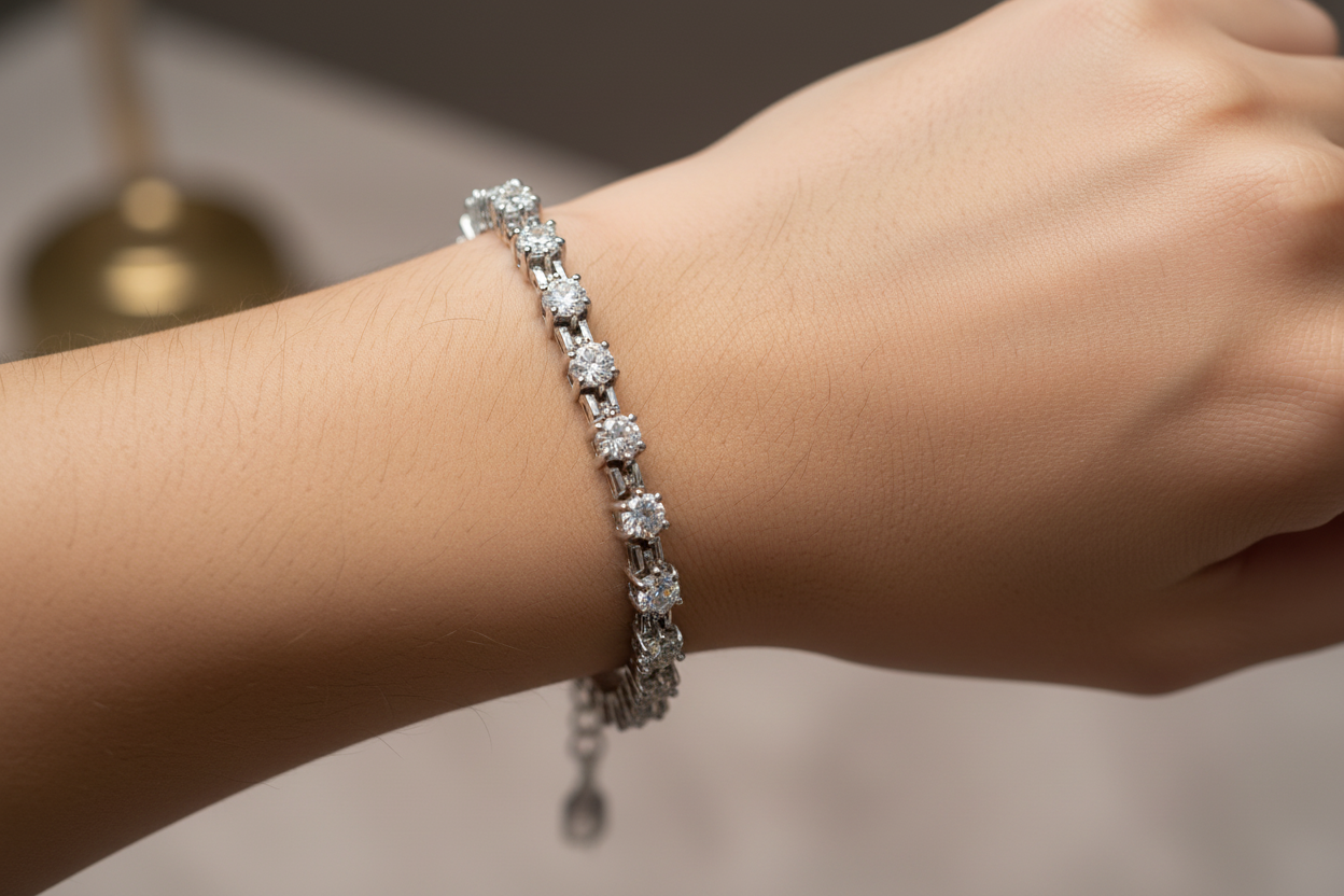 White Cubic Zirconia Bracelet