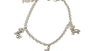 A White Cubic Zirconia Silver Animal Charm Bracelet
