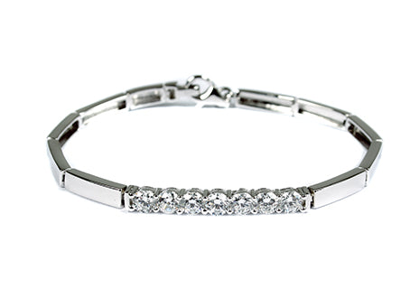 A White Cubic Zirconia Bracelet.