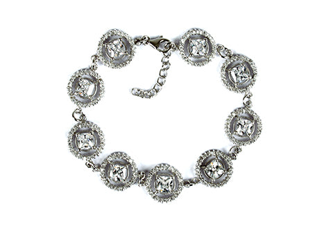 A White Cubic Zirconia Bracelet.