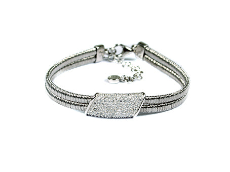 A White Cubic Zirconia Bracelet.