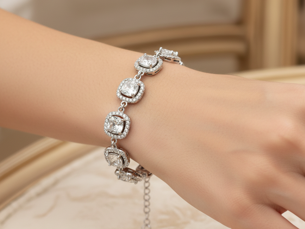 New White Cubic Zirconia Bracelet