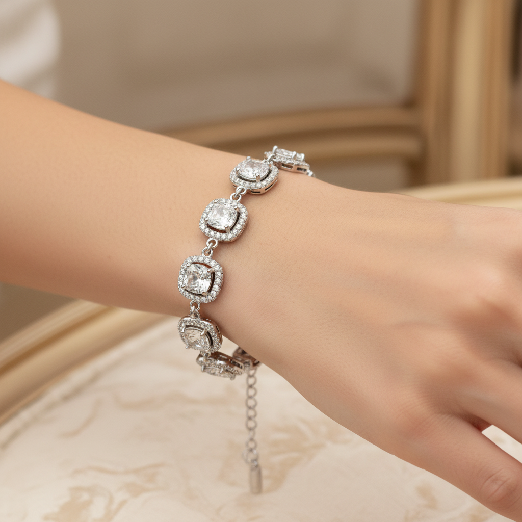 New White Cubic Zirconia Bracelet