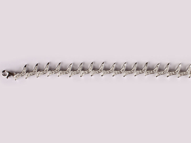 A White Cubic Zirconia Bracelet