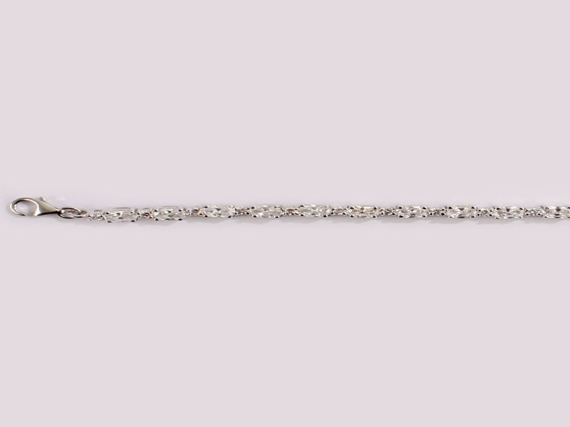 A White Cubic Zirconia Bracelet
