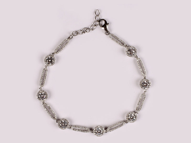 A White Cubic Zirconia Bracelet