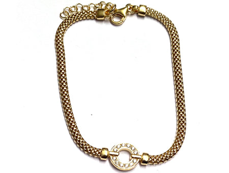 New Yellow Gold & Cubic Zirconia Bracelet