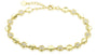 A Yellow Gold Plated Silver Cubic Zirconia Bracelet