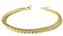 Yellow Plated on Silver Cubic Zirconia 3×3 mm Stone Tennis Bracelet
