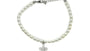 A Kids Silver Pearl With Cross Bracelet