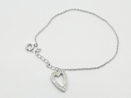 Holy Communion Silver Heart Bracelet