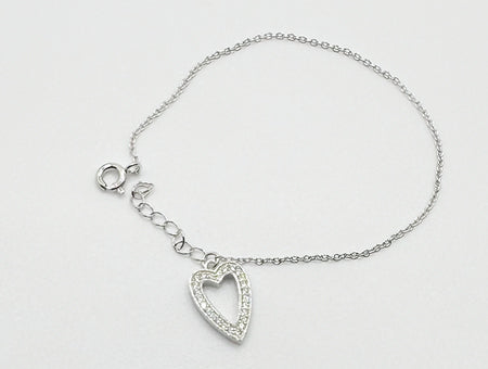 Holy Communion Silver Heart Bracelet