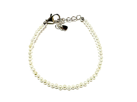 A Kids Silver Pearl Bracelet