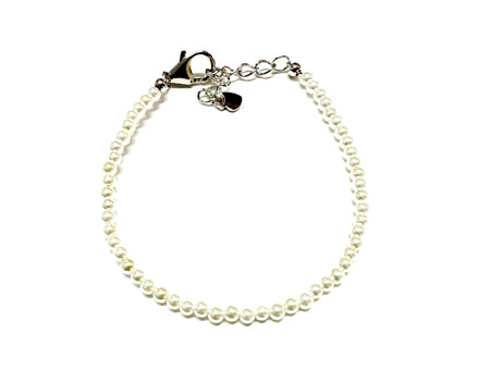 A Kids Silver Pearl Bracelet