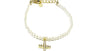 A Kids Gold Plated  Silver Pearl With Cross Bracelet