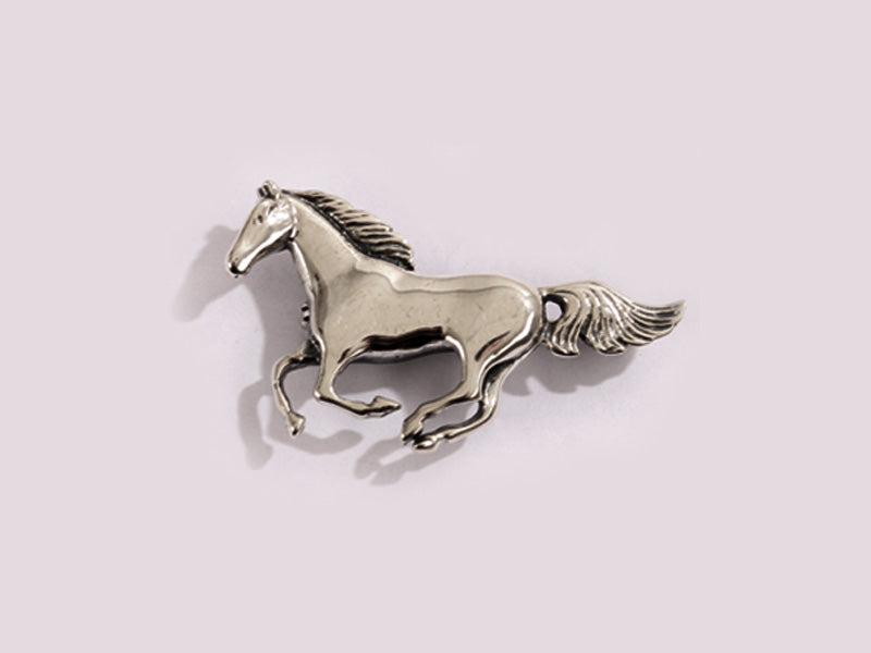 Simply Silver Horse Brooch