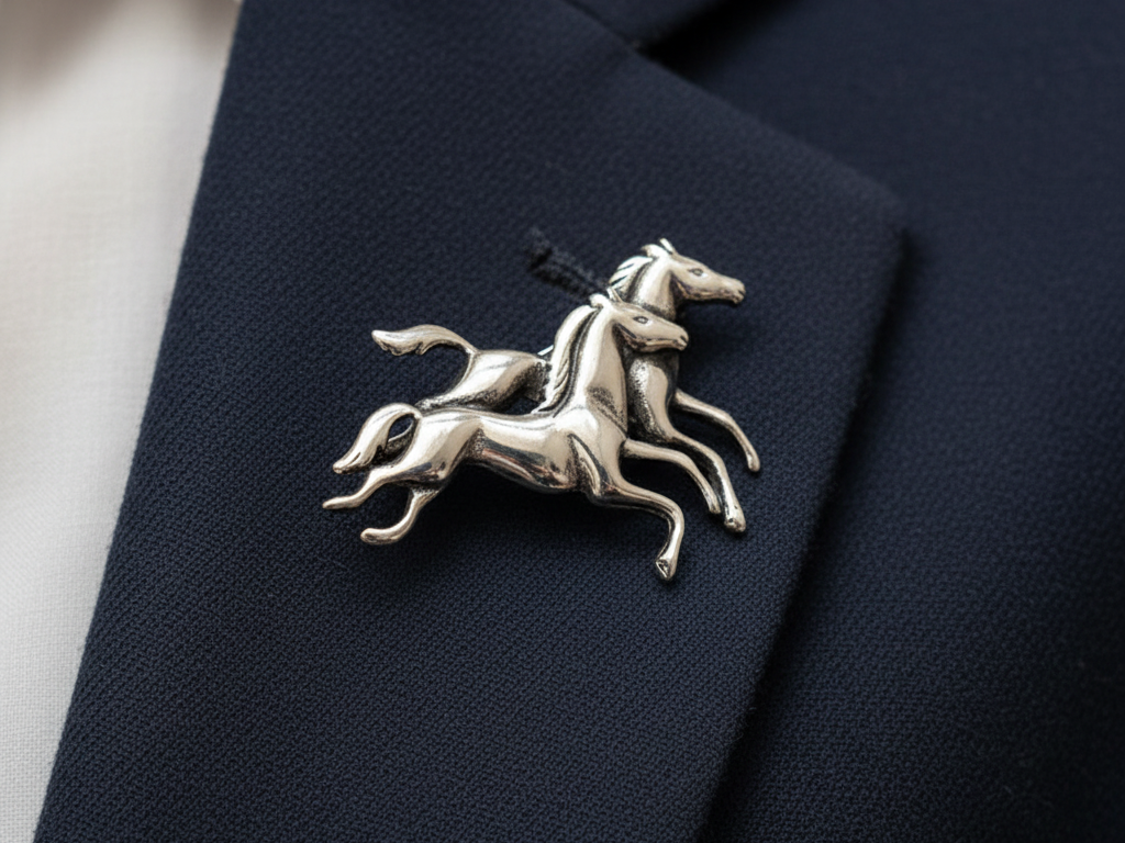 Simply Silver Horse  Brooch