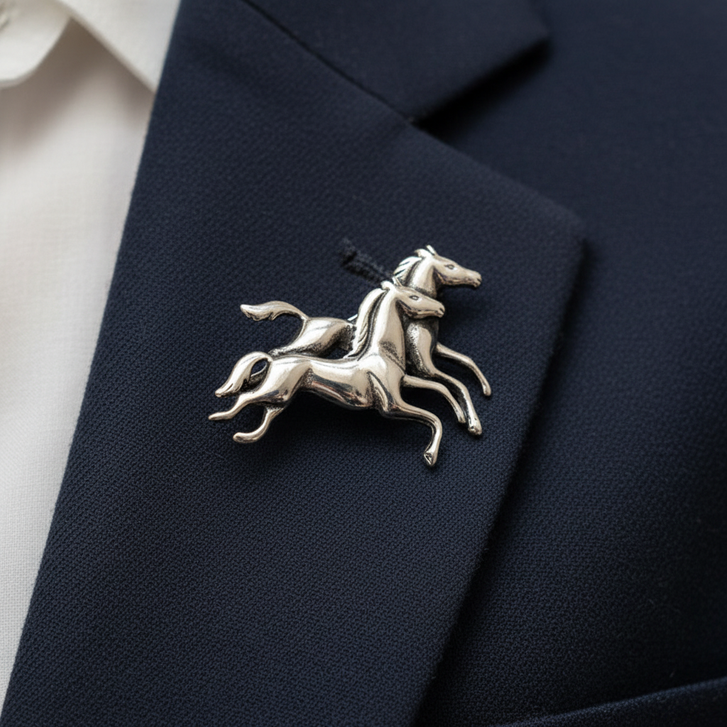Simply Silver Horse  Brooch