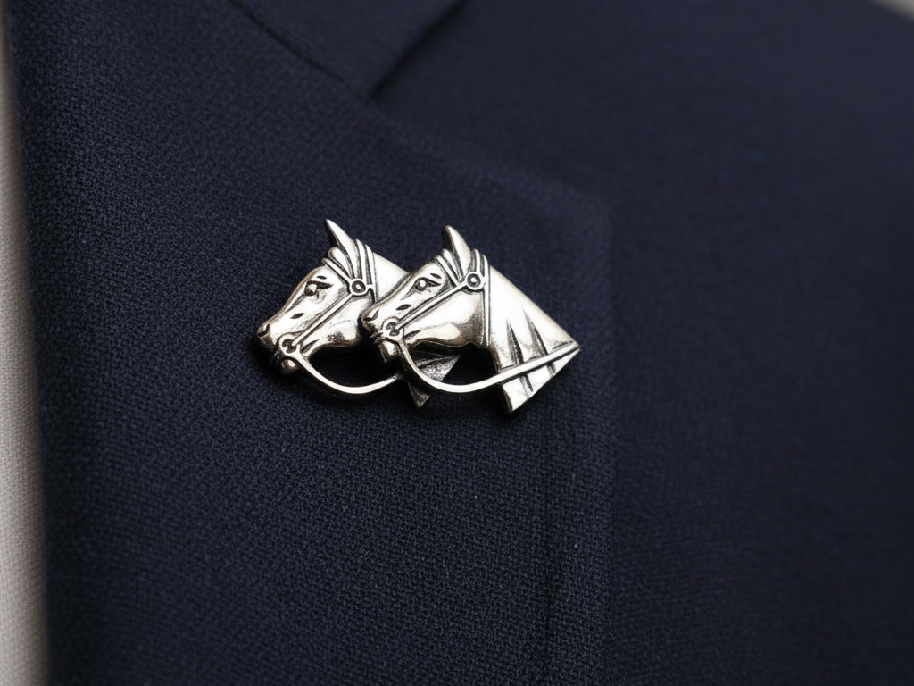 Simply Silver Horse Brooch
