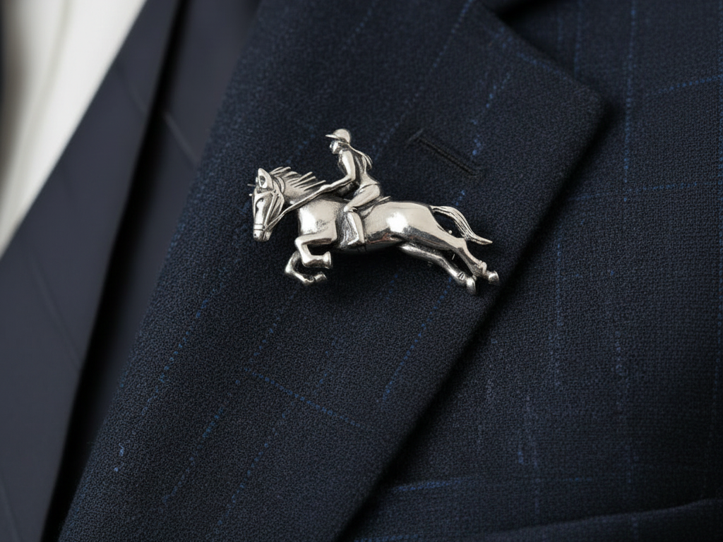 Horse Silver Brooch