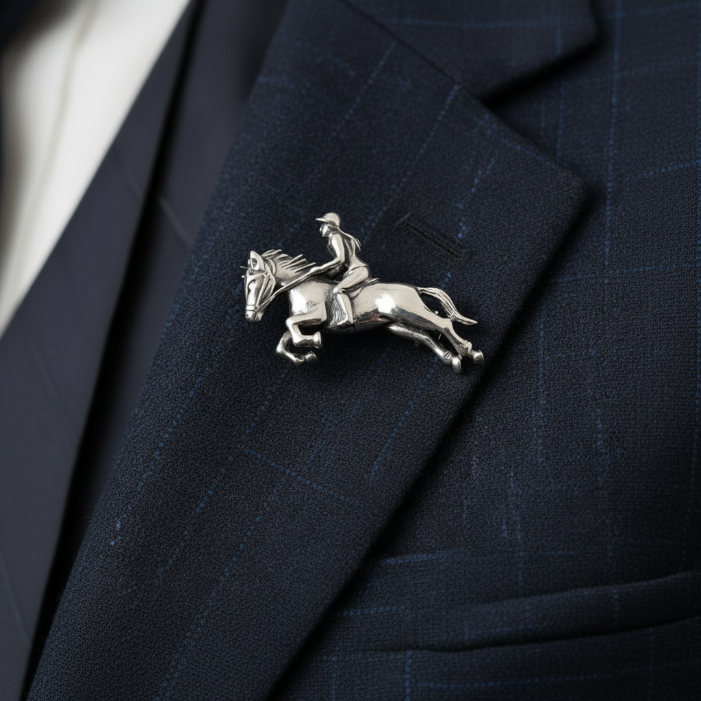Horse Silver Brooch